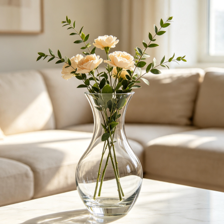 Elegant Glass Decorative Vase for Flowers