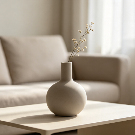 Contemporary Matte Finish Decorative Flower Vase